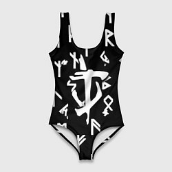 Женский купальник-боди Doom магические символы