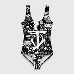 Женский купальник-боди Doom логотипы ведьмак