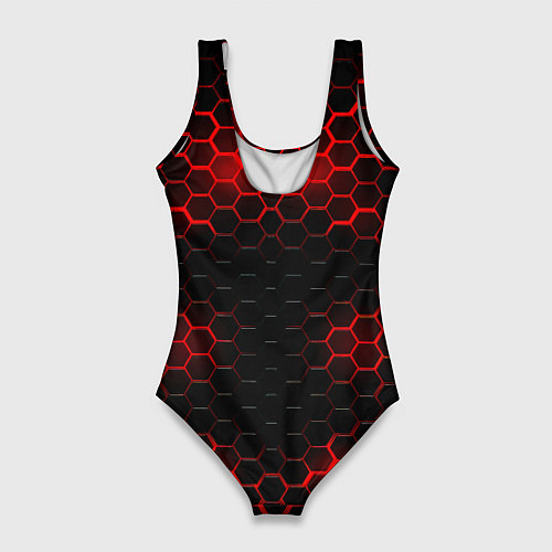Женский купальник-боди Doom огненная броня лого / 3D-принт – фото 2