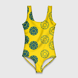 Женский купальник-боди Ряды из спортивных мячей