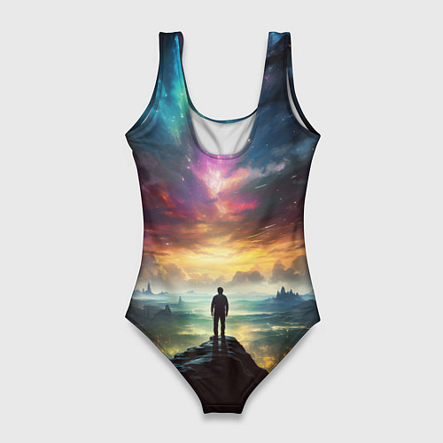 Женский купальник-боди Shocking the cosmos / 3D-принт – фото 2