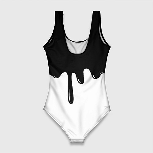 Женский купальник-боди Doom logo жидкие краски / 3D-принт – фото 2