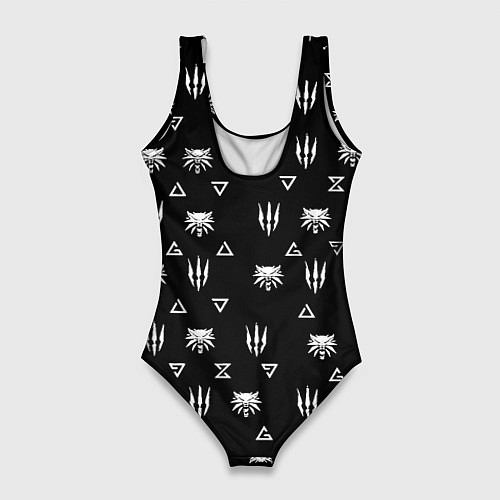 Женский купальник-боди Doom ведьмак логотипы / 3D-принт – фото 2