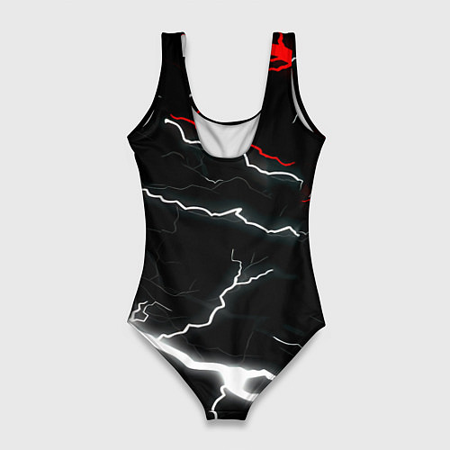 Женский купальник-боди Doom шторм текстура / 3D-принт – фото 2