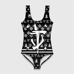 Женский купальник-боди Doom x witcher pattern