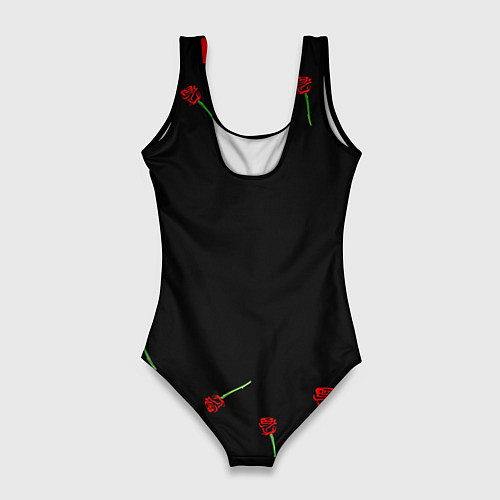 Женский купальник-боди Doom rose pattern / 3D-принт – фото 2