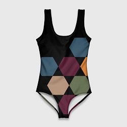 Женский купальник-боди Honeycombs autumn colors