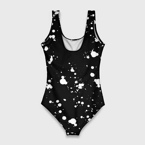 Женский купальник-боди Doom белые краски текстура / 3D-принт – фото 2