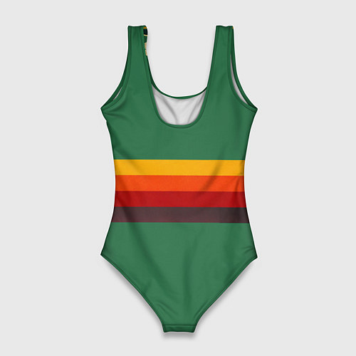 Женский купальник-боди Ретро автобус РАФ-8 поп-арт / 3D-принт – фото 2