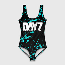 Купальник-боди 3D женский Dayz голубые краски, цвет: 3D-принт