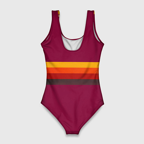 Женский купальник-боди Ретро автобус КАВЗ-685 поп-арт / 3D-принт – фото 2