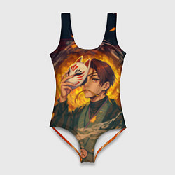 Купальник-боди 3D женский Хаято Суо - Ветролом, цвет: 3D-принт