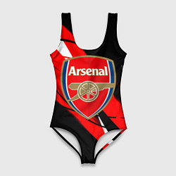 Купальник-боди 3D женский Arsenal абстракция полосы, цвет: 3D-принт