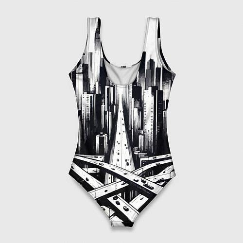 Женский купальник-боди American metropolis / 3D-принт – фото 2