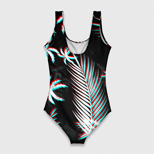 Женский купальник-боди Chelsea тропики глитч текстура / 3D-принт – фото 2