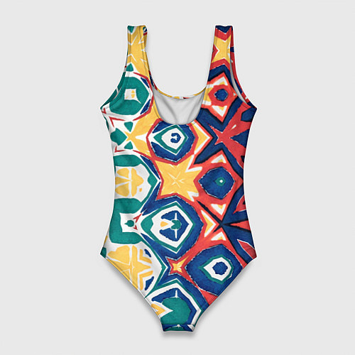 Женский купальник-боди Метаморфоза цвета и узора / 3D-принт – фото 2