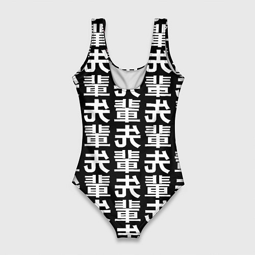 Женский купальник-боди Inter japan black / 3D-принт – фото 2