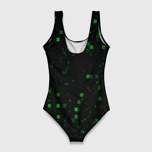 Женский купальник-боди Color green khaki / 3D-принт – фото 2