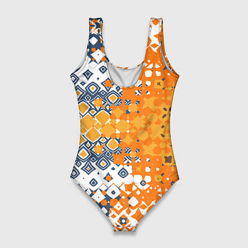 Женский купальник-боди Геометрические разводы / 3D-принт – фото 2