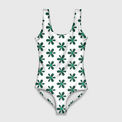 Купальник-боди 3D женский Цветочная текстура, цвет: 3D-принт