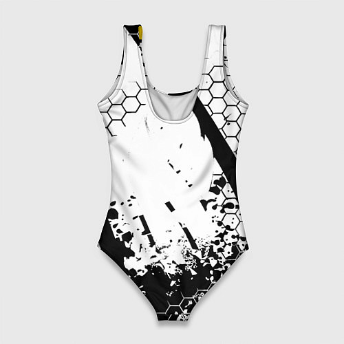 Женский купальник-боди AEK броня текстура краски / 3D-принт – фото 2
