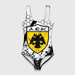 Женский купальник-боди AEK броня текстура краски