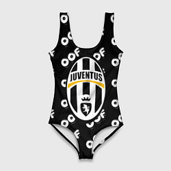 Купальник-боди 3D женский Juventus off pattern, цвет: 3D-принт