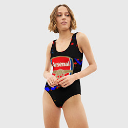 Купальник-боди 3D женский Arsenal неоновые брызги красок, цвет: 3D-принт — фото 2