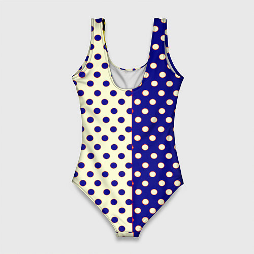 Женский купальник-боди Borussia точки текстура / 3D-принт – фото 2