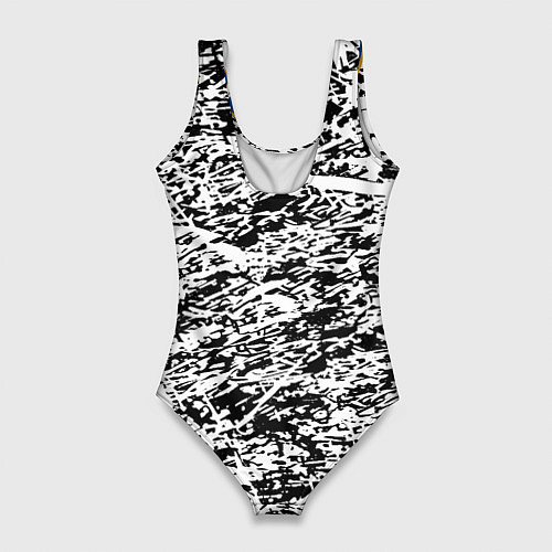 Женский купальник-боди Челси штрихи красок / 3D-принт – фото 2