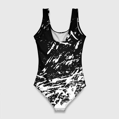 Женский купальник-боди Borussia белые краски / 3D-принт – фото 2