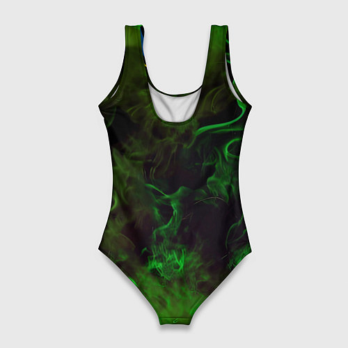 Женский купальник-боди Интер кислотный огонь / 3D-принт – фото 2