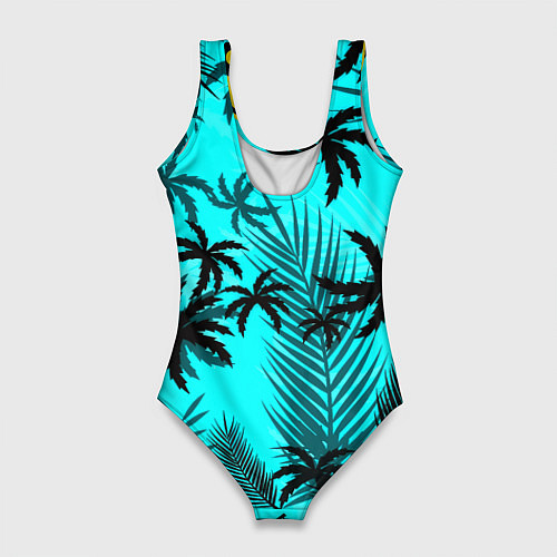 Женский купальник-боди Borussia неоновые тропики гта / 3D-принт – фото 2