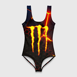 Купальник-боди 3D женский Monster energy броня краски, цвет: 3D-принт