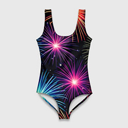 Женский купальник-боди Стилизованный праздничный салют