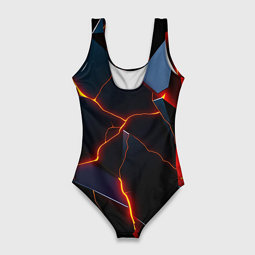 Женский купальник-боди Plate fracturing / 3D-принт – фото 2
