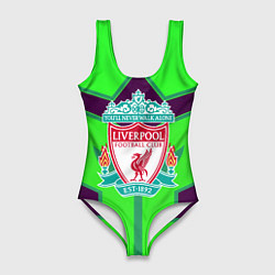 Купальник-боди 3D женский Liverpool геометрия текстура спорт, цвет: 3D-принт