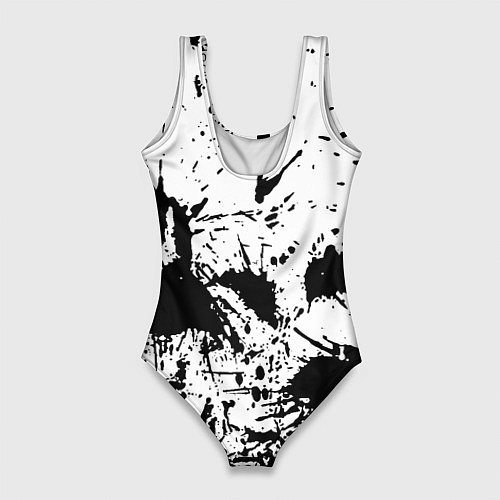 Женский купальник-боди Ливерпуль черно белые краски / 3D-принт – фото 2