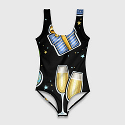 Женский купальник-боди Новогодний вайб