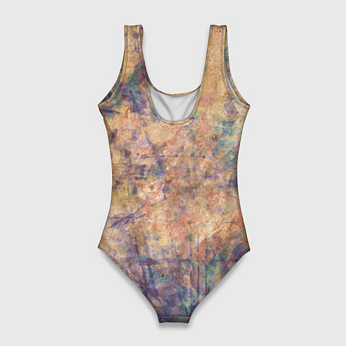 Женский купальник-боди Абстракция - pink marble with blue flecks / 3D-принт – фото 2