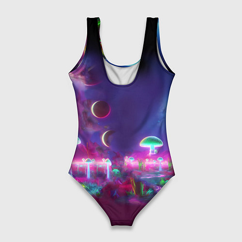 Женский купальник-боди Космонавт Шрук в неоновом скафандре на загадочной / 3D-принт – фото 2