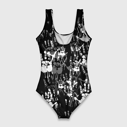 Женский купальник-боди Ювентус текстура руки краски / 3D-принт – фото 2