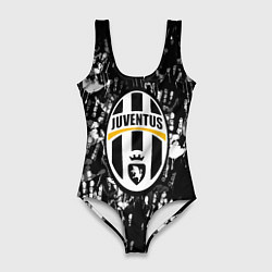 Купальник-боди 3D женский Ювентус текстура руки краски, цвет: 3D-принт