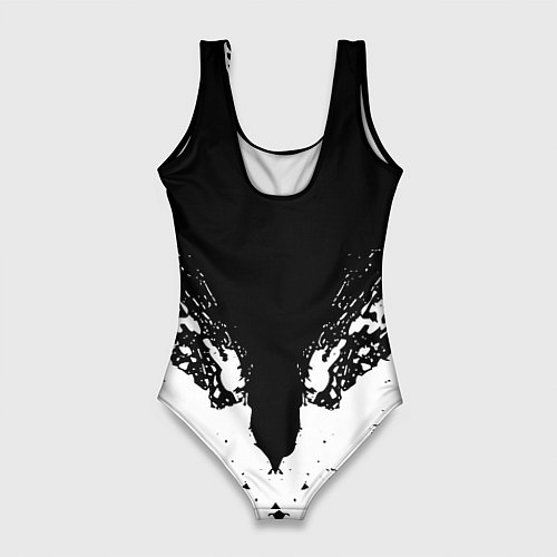 Женский купальник-боди Ювентус краски всплеск текстура / 3D-принт – фото 2
