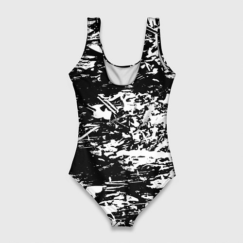 Женский купальник-боди Боруссиа белые краски / 3D-принт – фото 2