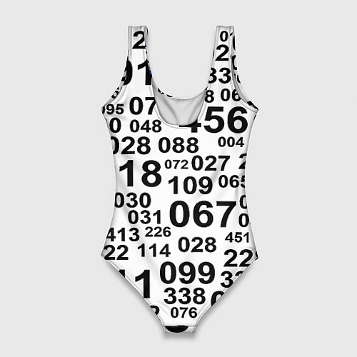 Женский купальник-боди Лестер сити цифры символы / 3D-принт – фото 2