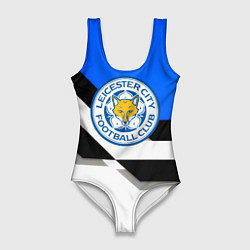 Женский купальник-боди Лестер сити геометрия полосы