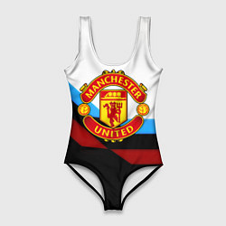 Женский купальник-боди Манчестер Юнайтед геометрия спорт