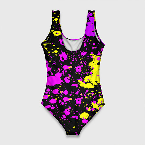 Женский купальник-боди Borussia абстрактные краски текстура / 3D-принт – фото 2