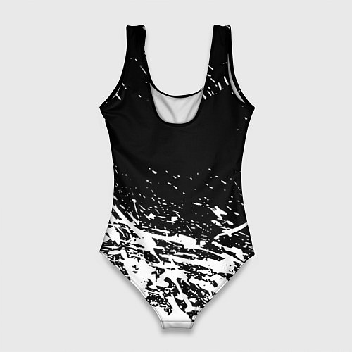 Женский купальник-боди Реал Мадрид краски текстура / 3D-принт – фото 2